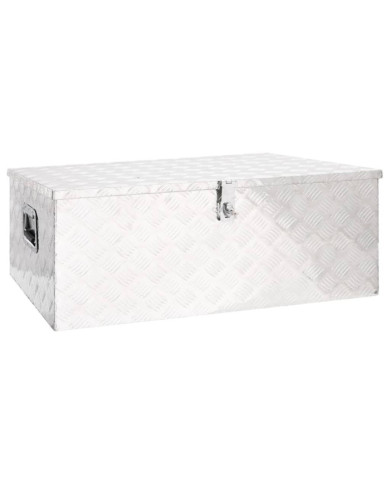 Boîte de rangement Argenté 100x55x37 cm Aluminium | Mobilier & Déco