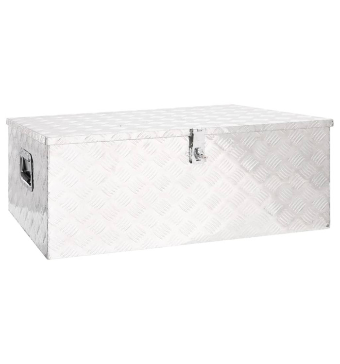 Boîte de rangement Argenté 100x55x37 cm Aluminium | Mobilier & Déco
