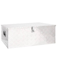 Boîte de rangement Argenté 100x55x37 cm Aluminium | Mobilier & Déco