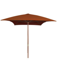 Parasol de jardin avec mât en bois terre cuite 200x300 cm | Mobilier & Déco