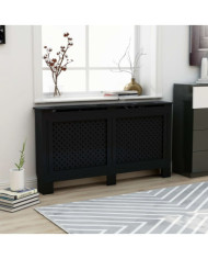 Cache-radiateur noir 152x19x81,5 cm MDF | Mobilier & Déco