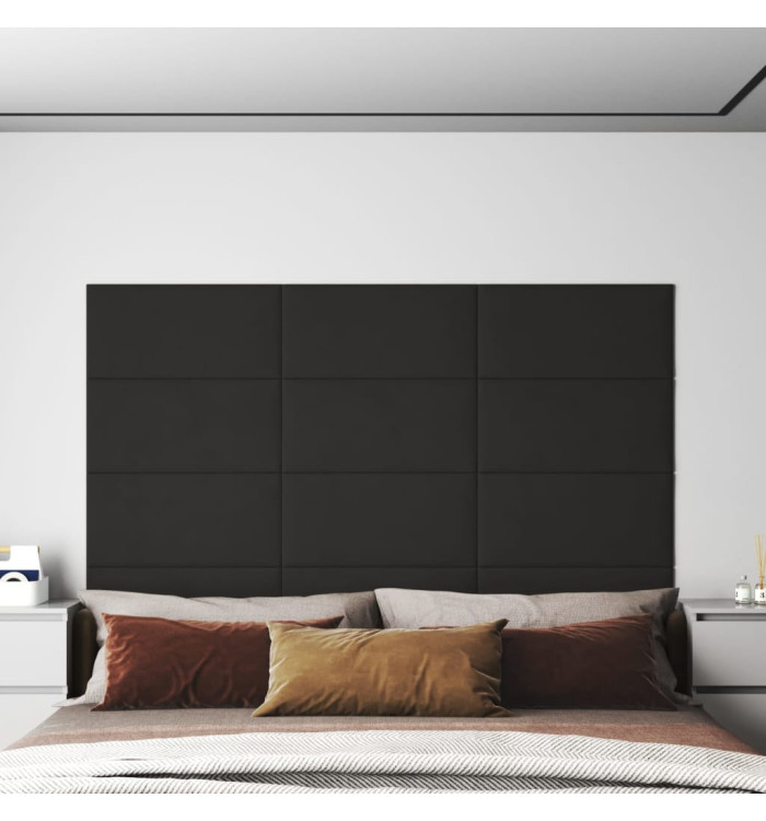 Panneaux muraux 12 pcs Noir 60x30 cm Velours 2,16 m² | Mobilier & Déco