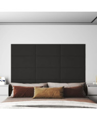 Panneaux muraux 12 pcs Noir 60x30 cm Velours 2,16 m² | Mobilier & Déco