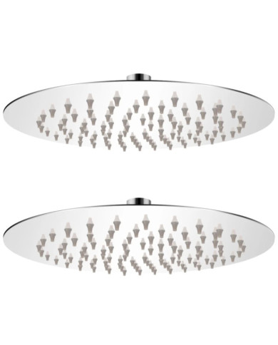 Pomme de douche plongeante 2 pcs Acier inoxydable Ø 20 cm | Mobilier & Déco
