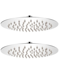 Pomme de douche plongeante 2 pcs Acier inoxydable Ø 20 cm | Mobilier & Déco