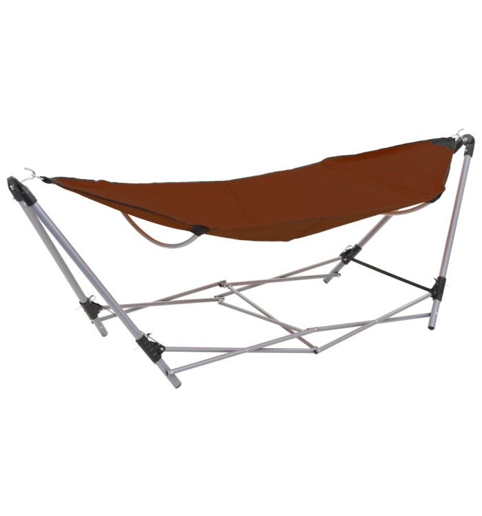 Hamac avec support pliable Marron | Mobilier & Déco