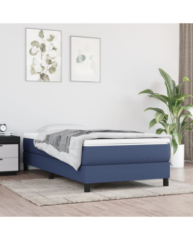 Matelas de lit à ressorts ensachés Bleu 90x200x20 cm Tissu | Mobilier & Déco