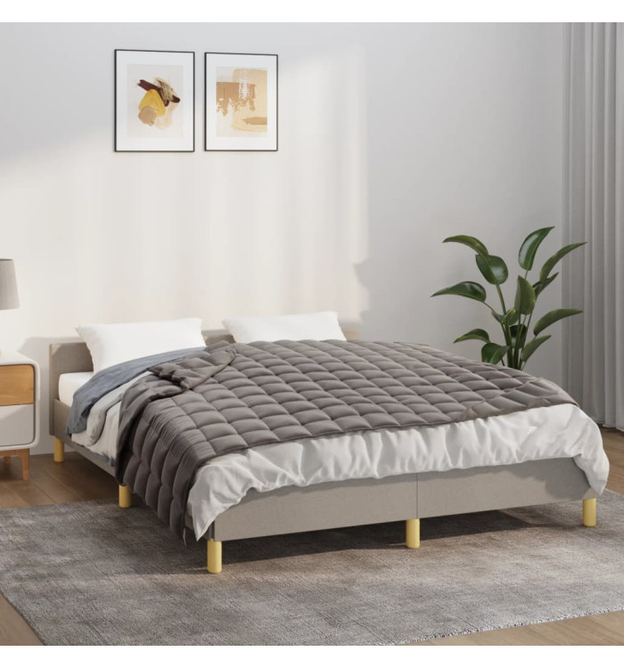 Couverture lestée Gris 138x200 cm 6 kg Tissu | Mobilier & Déco
