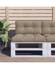 Coussin de palette taupe 80x40x12 cm tissu | Mobilier & Déco