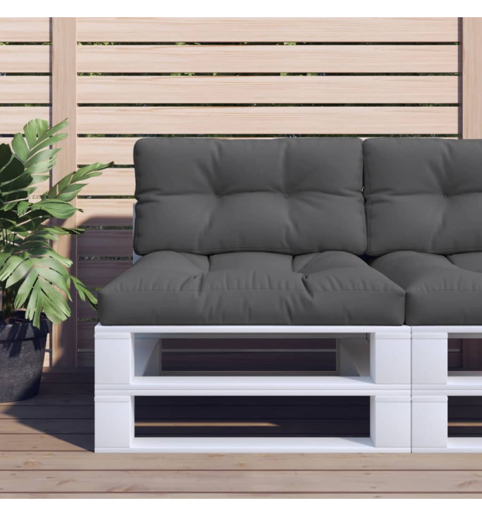 Coussins de palette lot de 2 anthracite tissu | Mobilier & Déco