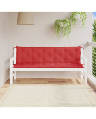 Coussins de banc jardin lot de 2 rouge 180x50x7 cm tissu Oxford | Mobilier & Déco