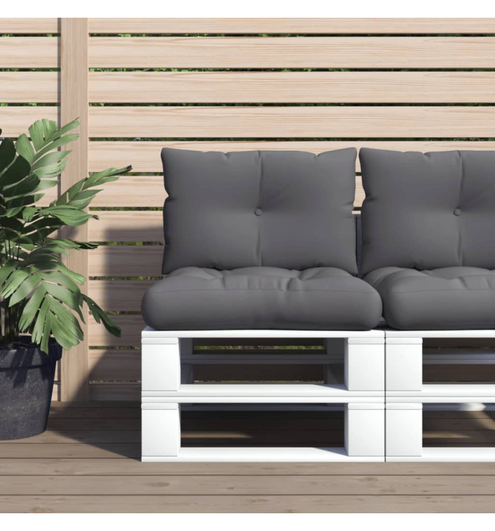 Coussins de palette lot de 2 anthracite tissu | Mobilier & Déco