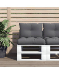 Coussins de palette lot de 2 anthracite tissu | Mobilier & Déco