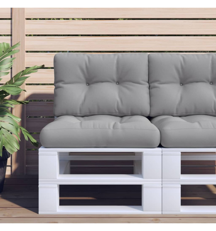 Coussins de palette lot de 2 gris tissu | Mobilier & Déco