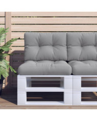 Coussins de palette lot de 2 gris tissu | Mobilier & Déco