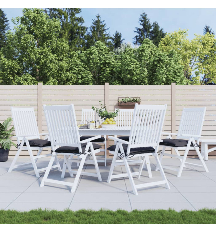Coussins de chaise lot de 6 anthracite 50x50x7 cm tissu oxford | Mobilier & Déco