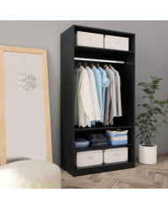 Garde-robe Noir 100 x 50 x 200 cm Bois d'ingénierie | Mobilier & Déco
