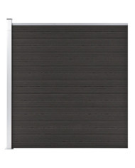 Panneau de clôture WPC 175x186 cm Noir | Mobilier & Déco