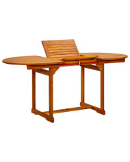 Table à dîner de jardin (120-170)x80x75 cm Bois d'acacia massif | Mobilier & Déco