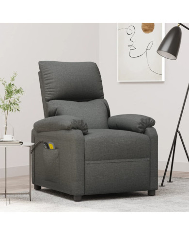 Fauteuil électrique de massage Gris foncé Tissu | Mobilier & Déco