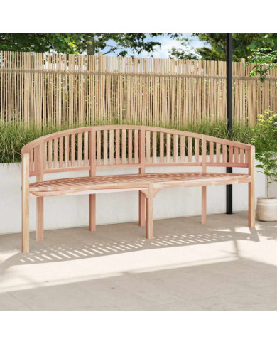 Banc de jardin en forme de banane 200 cm bois de teck solide | Mobilier & Déco