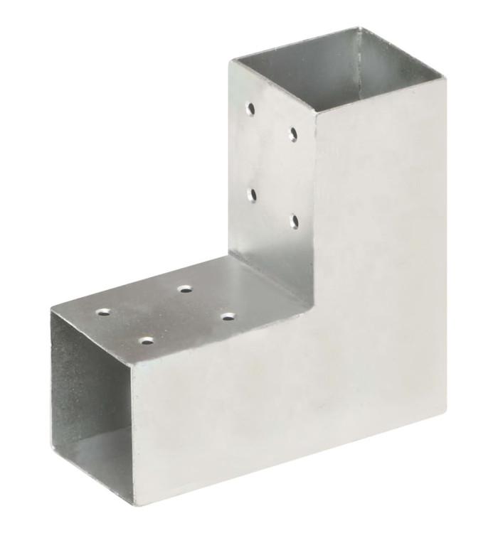 Connecteur de poteau Forme en L Métal galvanisé 71x71 mm | Mobilier & Déco