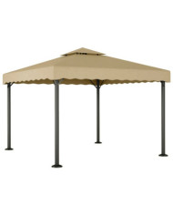 Chapiteau Taupe 3x3 m Aluminium et acier | Mobilier & Déco