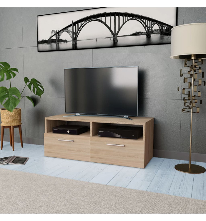Meuble TV Bois d’ingénierie 95x35x36 cm Chêne | Mobilier & Déco