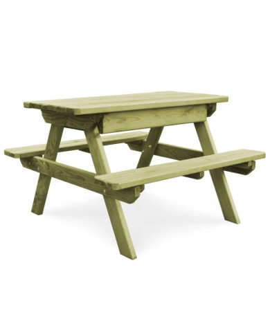 Table de pique-nique pour enfants avec bancs Pinède imprégnée | Mobilier & Déco