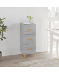 Buffet Sonoma gris 34,5x34x90 cm Bois d'ingénierie | Mobilier & Déco