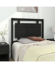 Tête de lit Noir 95,5x4x100 cm Bois massif de pin | Mobilier & Déco