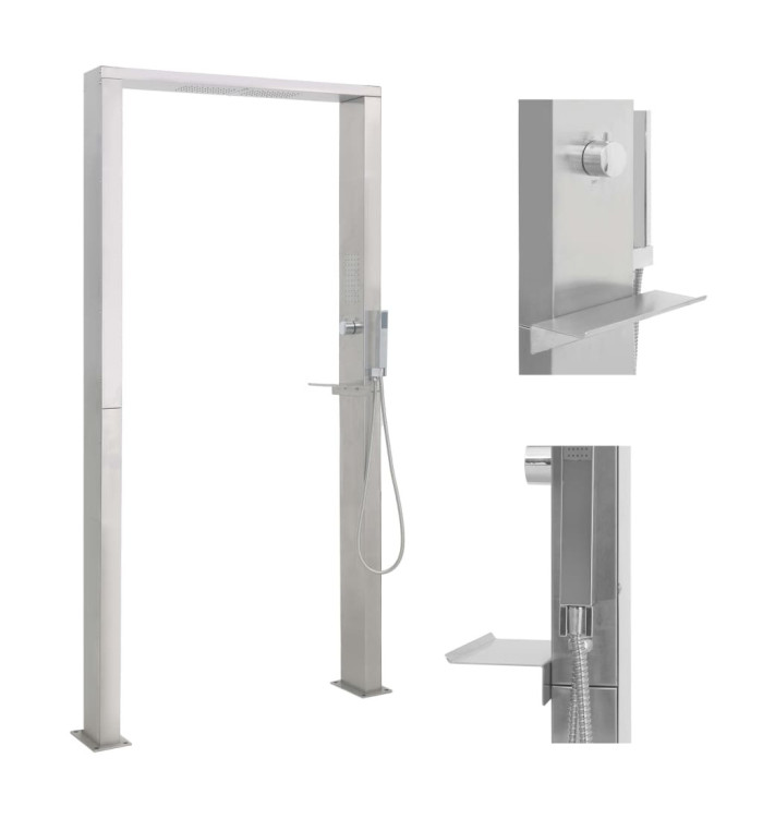 Douche d'extérieur à double jet Acier inoxydable | Mobilier & Déco