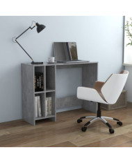 Bureau d'ordinateur portable gris béton bois d'ingénierie | Mobilier & Déco