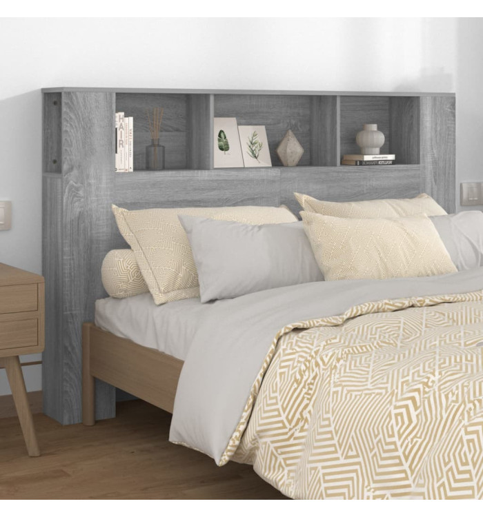 Armoire de tête de lit Sonoma gris 160x18,5x104,5 cm | Mobilier & Déco