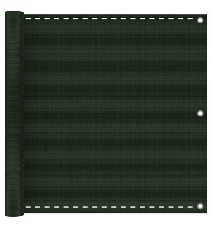 Écran de balcon Vert foncé 90x400 cm PEHD | Mobilier & Déco