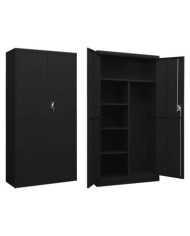 Armoire à casiers Noir 90x40x180 cm Acier | Mobilier & Déco