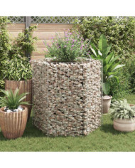Lit surélevé à gabion hexagonale 100x90x100 cm | Mobilier & Déco