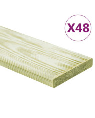 Panneaux de terrasse 48 pcs 5,76 m² 1 m Pin massif imprégné | Mobilier & Déco