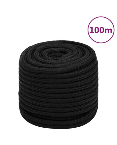 Corde de travail Noir 16 mm 100 m Polyester | Mobilier & Déco