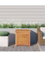 Boîte de rangement de jardin et sac 60x50x58cm bois massif teck | Mobilier & Déco