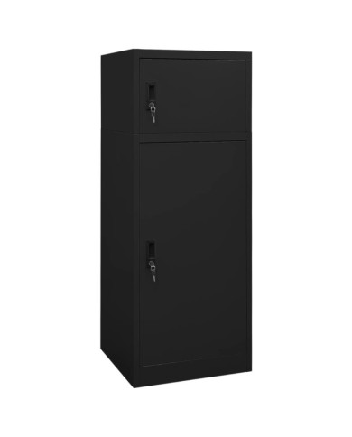 Armoire à selles Noir 53x53x140 cm Acier | Mobilier & Déco