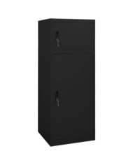 Armoire à selles Noir 53x53x140 cm Acier | Mobilier & Déco