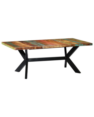 Table à manger 200x100x75 cm Bois de récupération solide | Mobilier & Déco