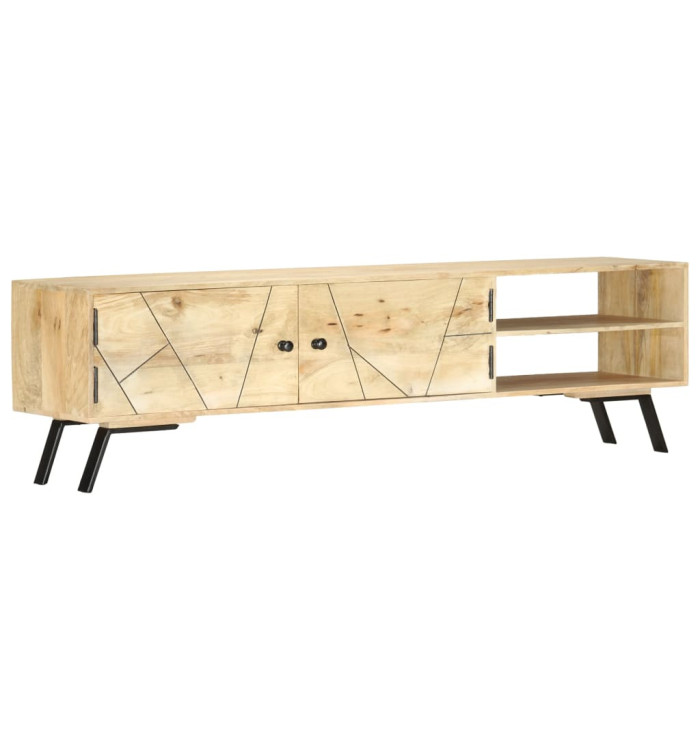 Meuble TV 140x30x40 cm bois de manguier massif | Mobilier & Déco