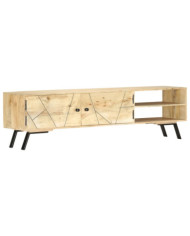 Meuble TV 140x30x40 cm bois de manguier massif | Mobilier & Déco