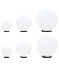6 pcs Jeu de lampe boule à LED PMMA sphérique 20/30/40 cm | Mobilier & Déco