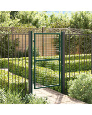 Portail de clôture acier 100x150 cm vert | Mobilier & Déco