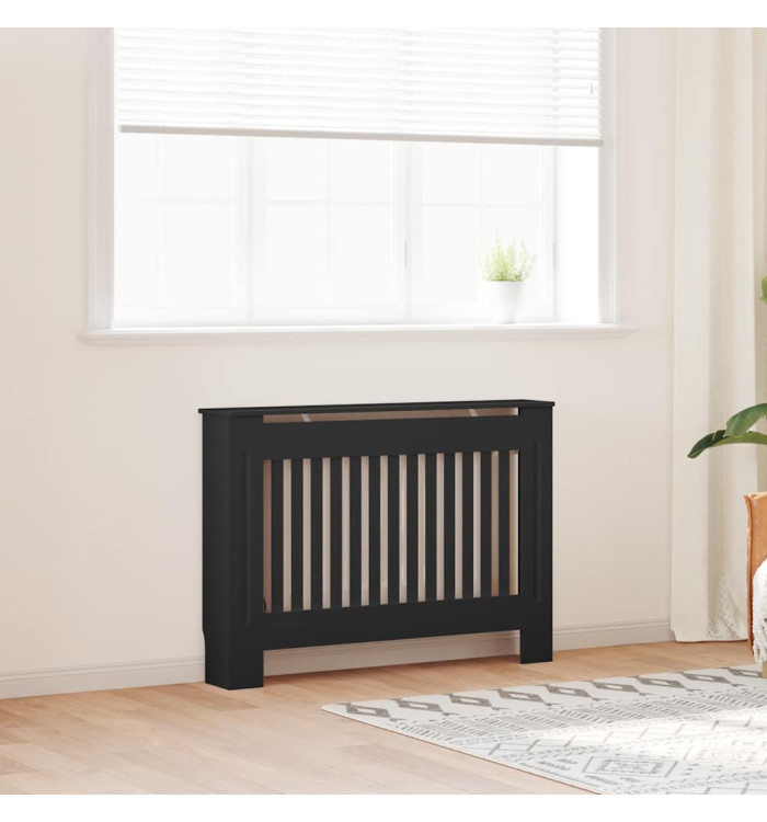 Cache-radiateur noir 112x19x81,5 cm MDF | Mobilier & Déco