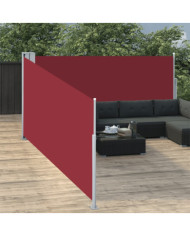 Auvent latéral rétractable Rouge 100 x 1000 cm | Mobilier & Déco