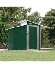Abri de Jardin Vert 270x130x208,5 cm Acier Galvanisé | Mobilier & Déco